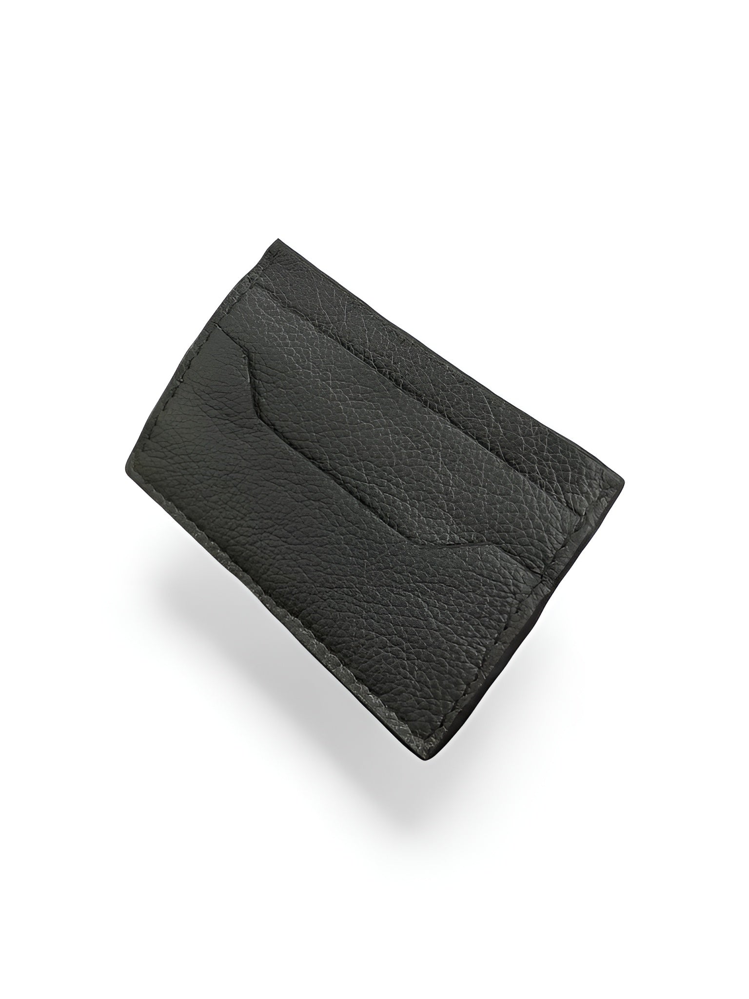 Creased Leather Card Holder