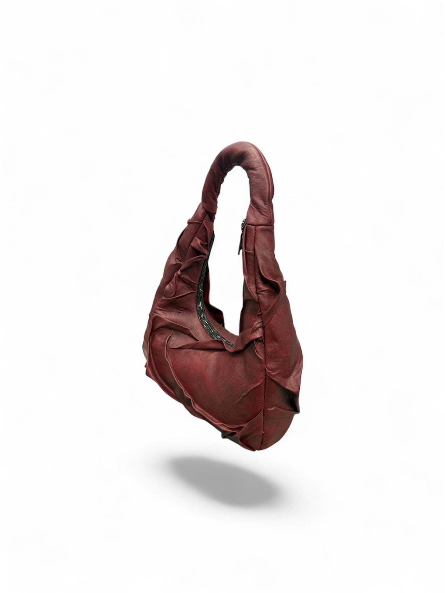 Creased Leather Anatomic Bag