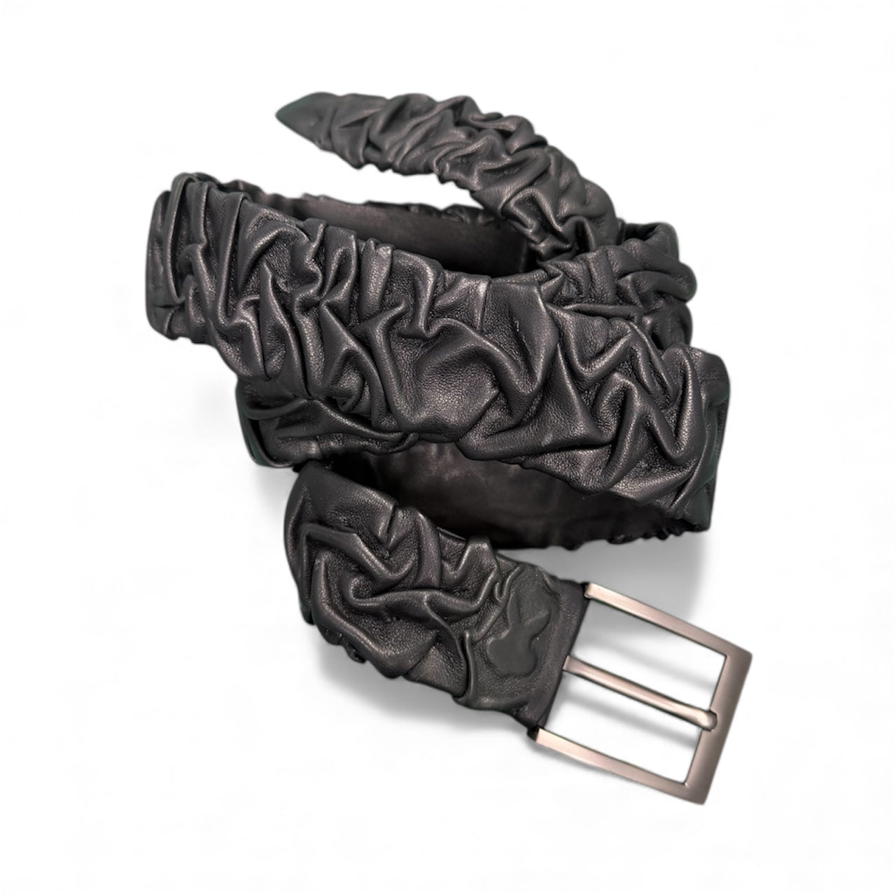 Creased Leather Belt