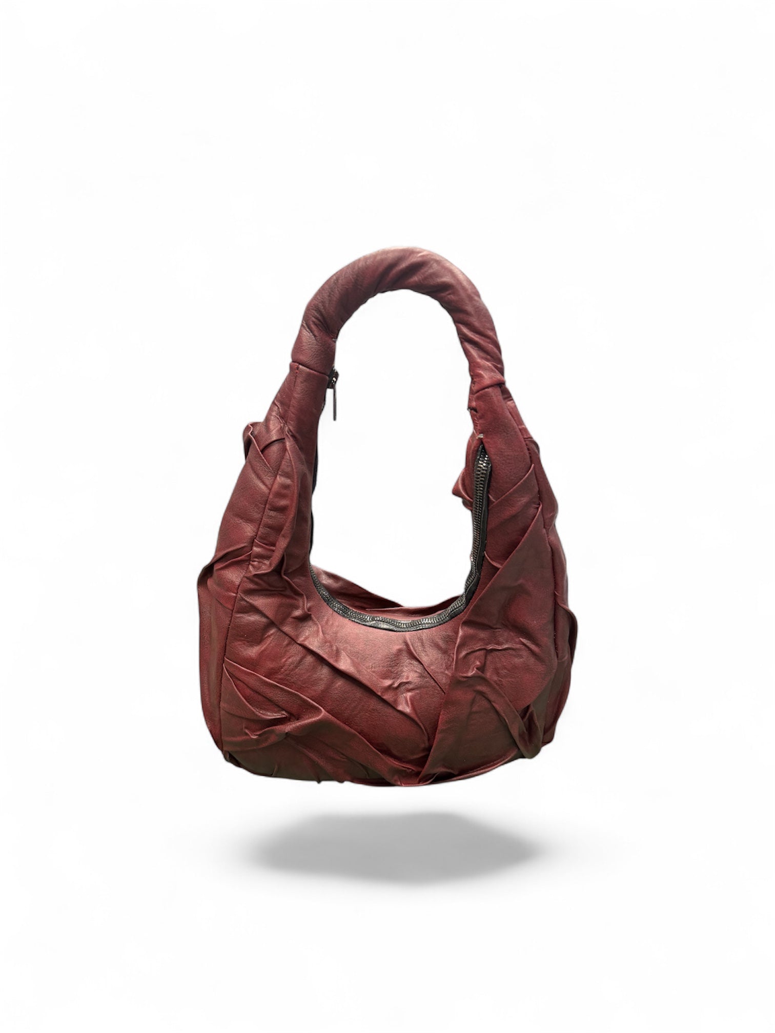 Creased Leather Anatomic Bag