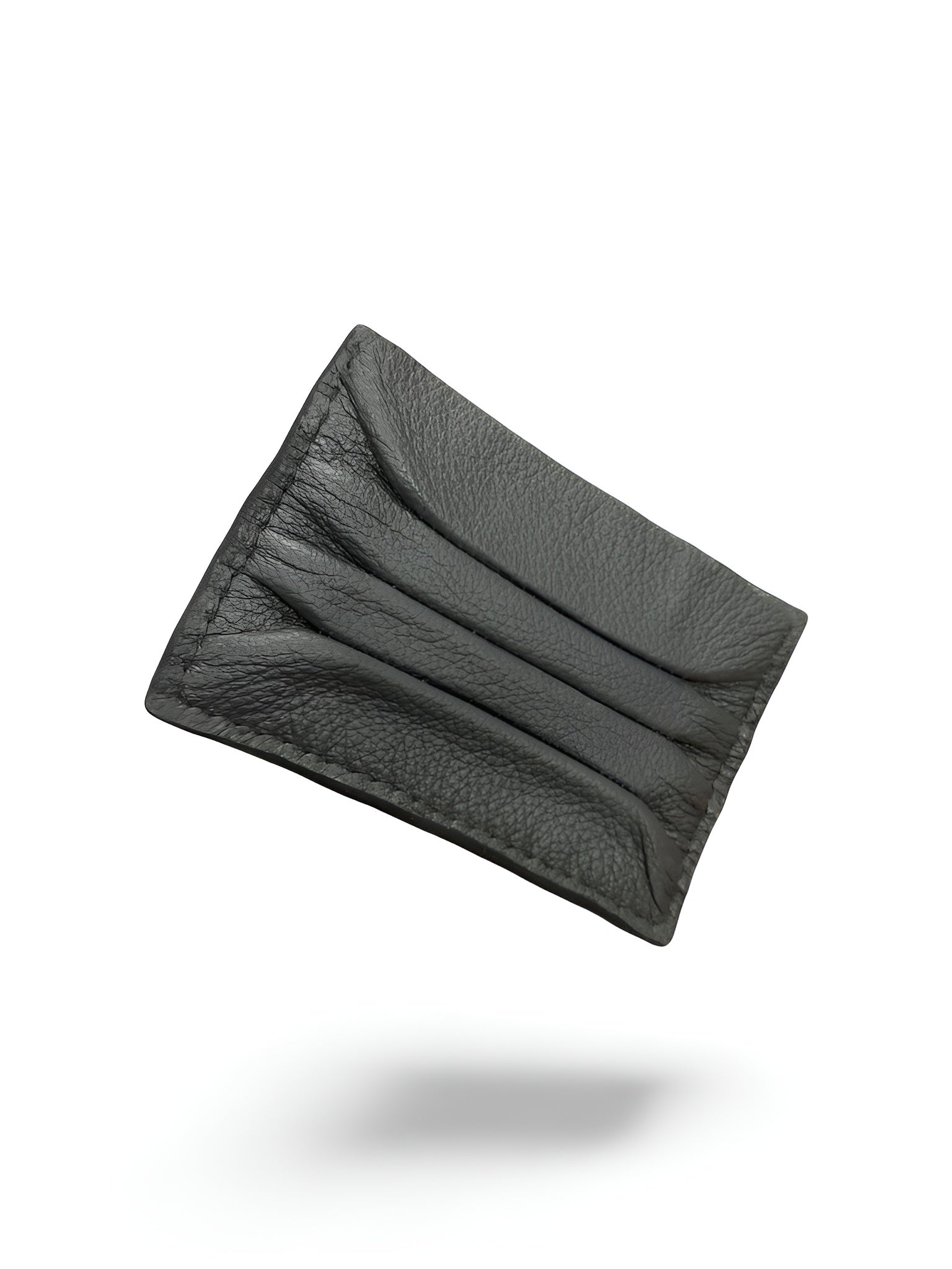 Creased Leather Card Holder