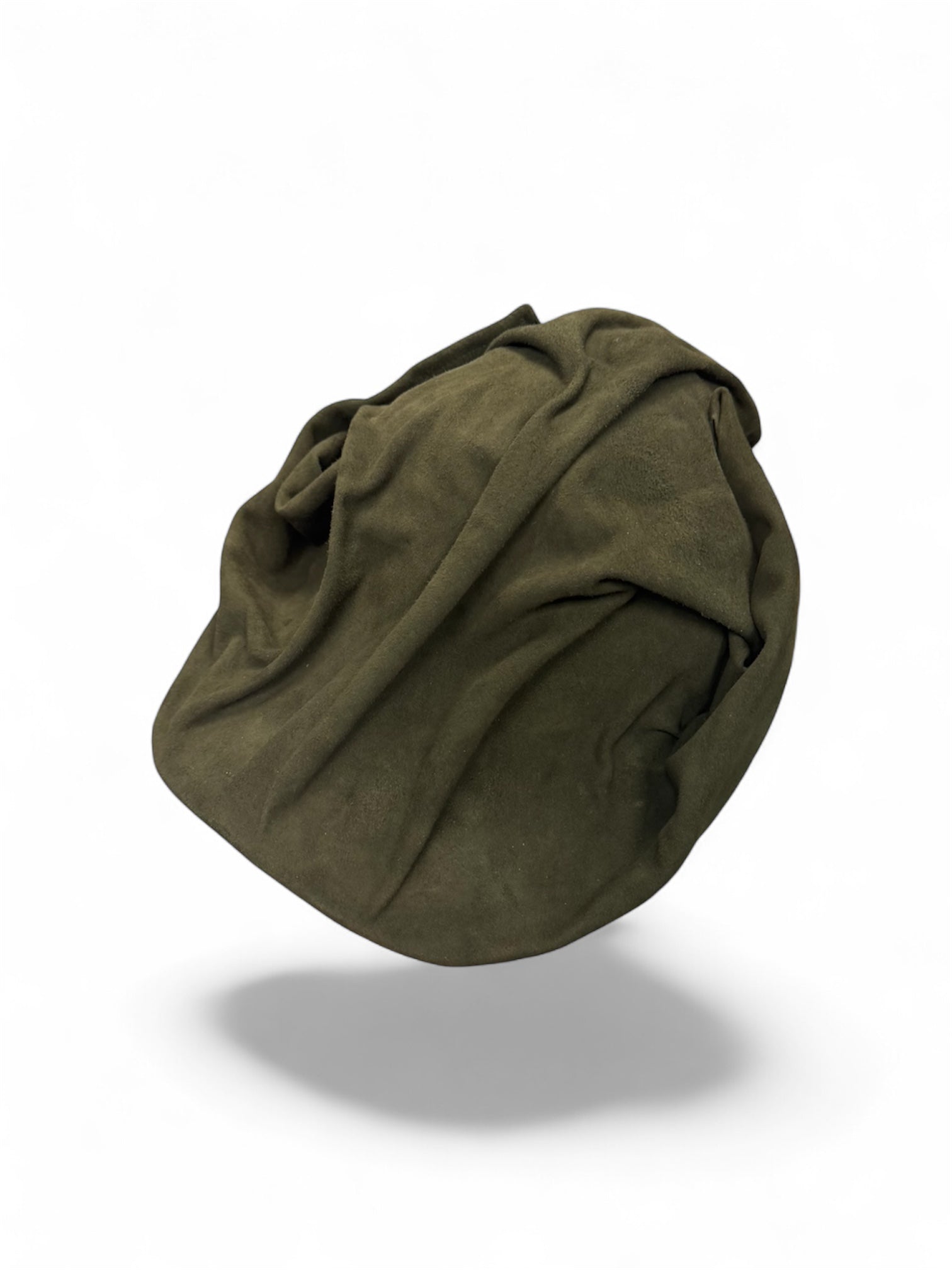 Creased Leather Deerstalker Cap