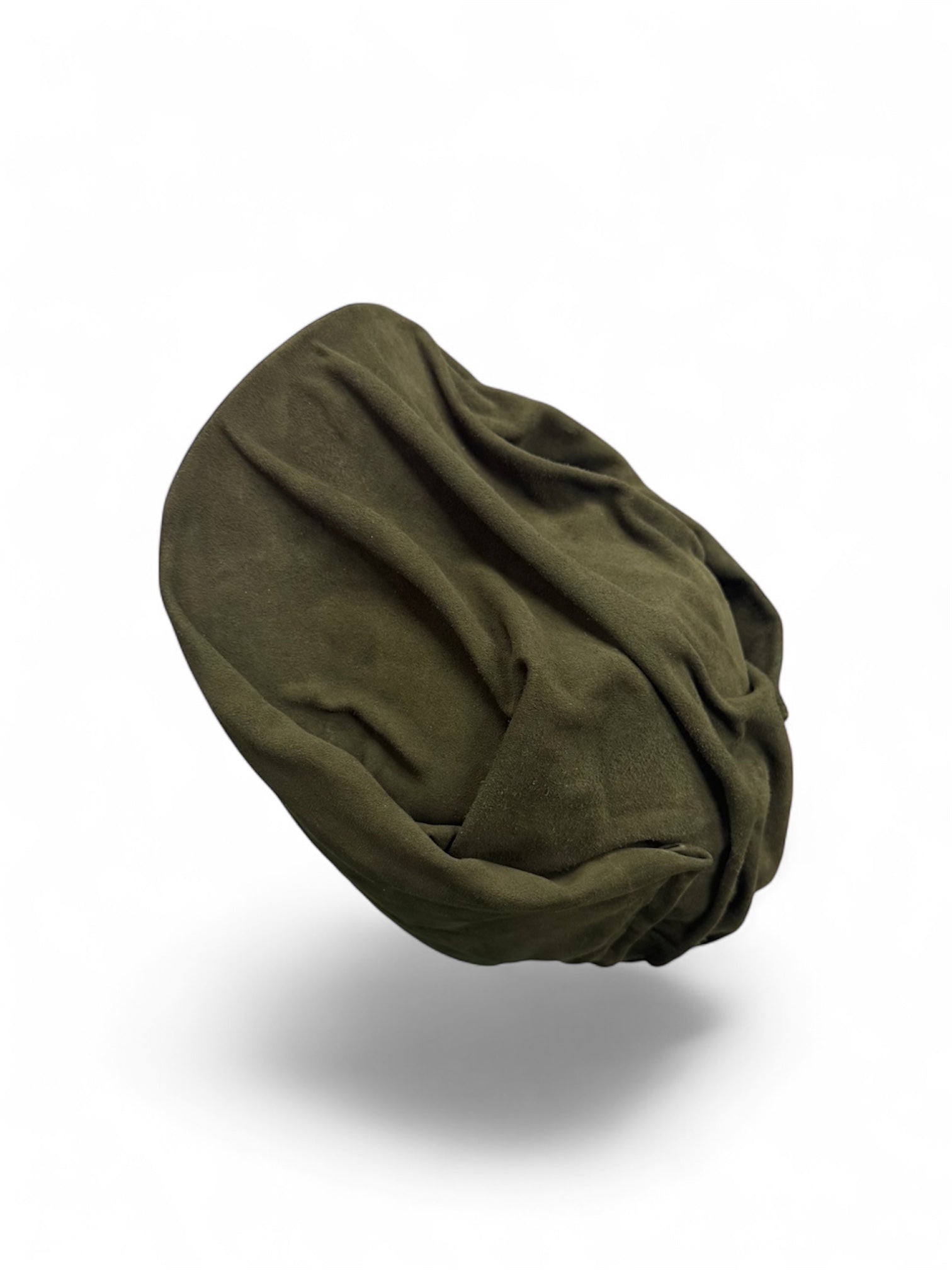 Creased Leather Deerstalker Cap
