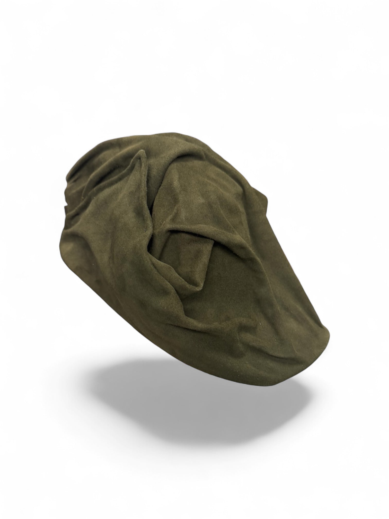 Creased Leather Deerstalker Cap