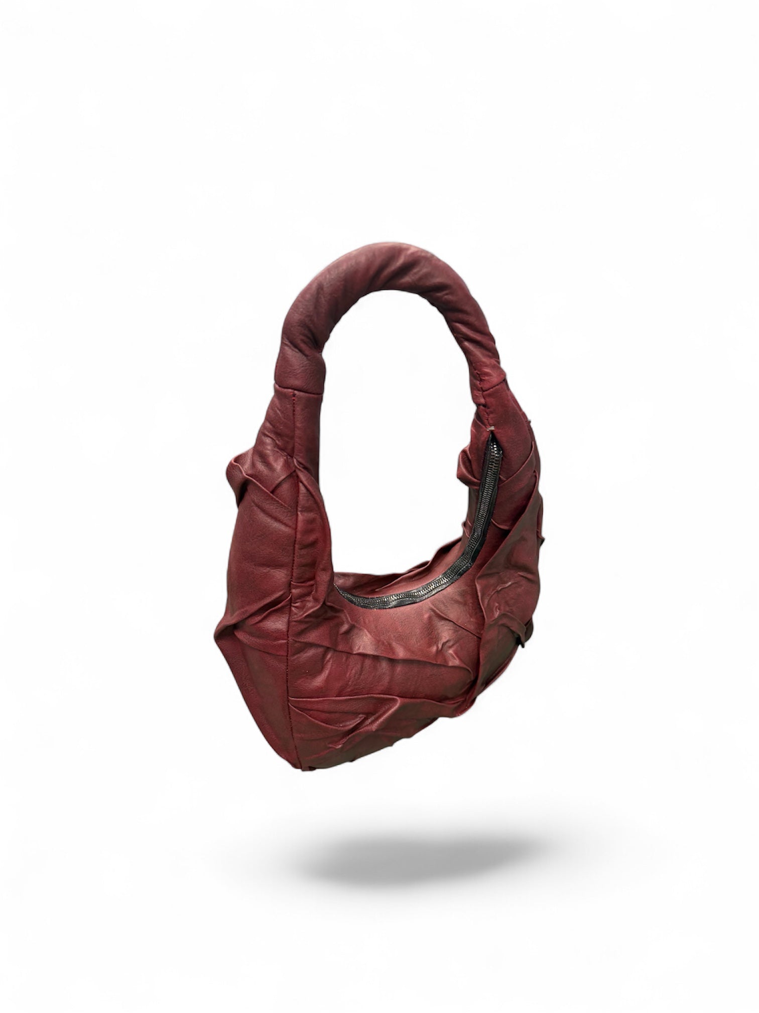 Creased Leather Anatomic Bag